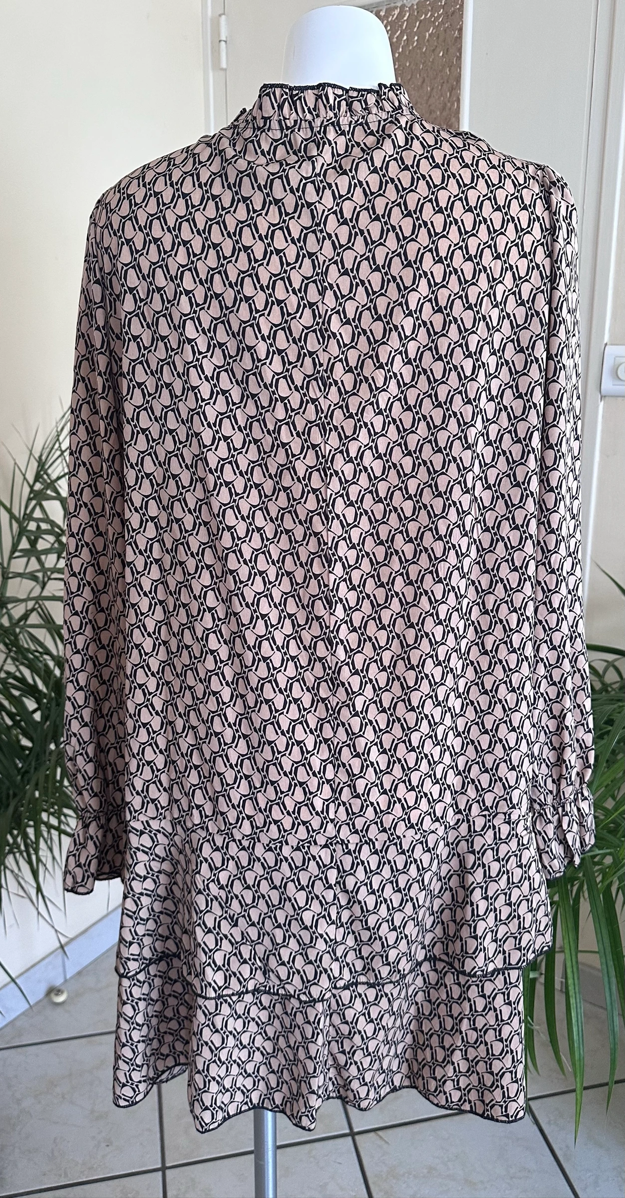 Fluid dress NEW printed black & brown – Size 38/40 – photo 15